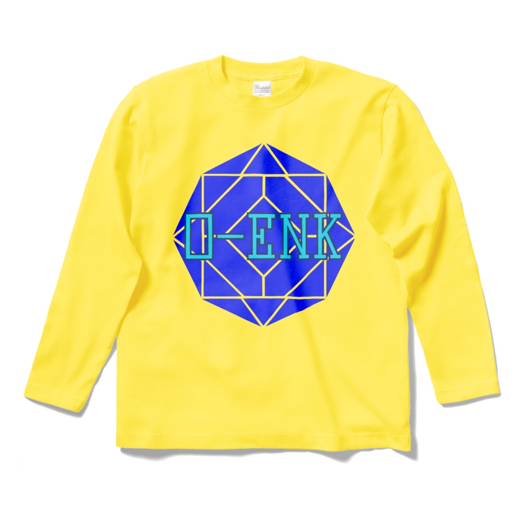 【ロングスリーブTシャツ】0-ENK ロゴ 正面 (イエロー)