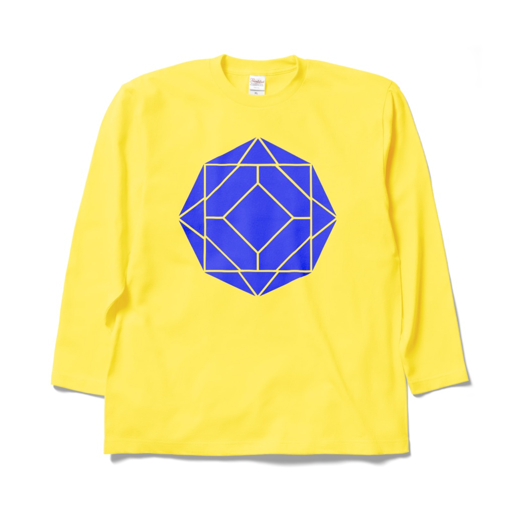 【ロングスリーブTシャツ】0-ENK ロゴ (文字なし) 正面 (イエロー)