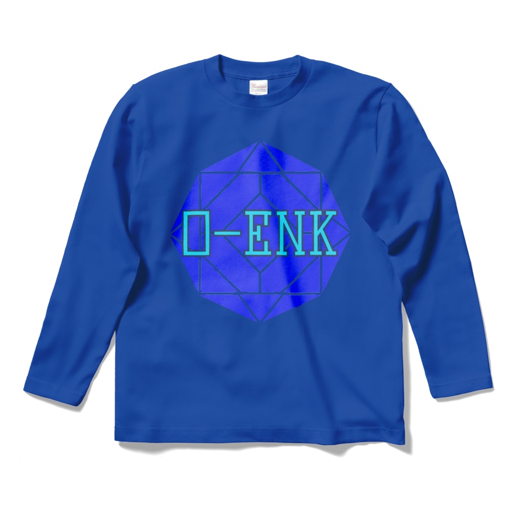 【ロングスリーブTシャツ】0-ENK ロゴ 正面 (ロイヤルブルー)