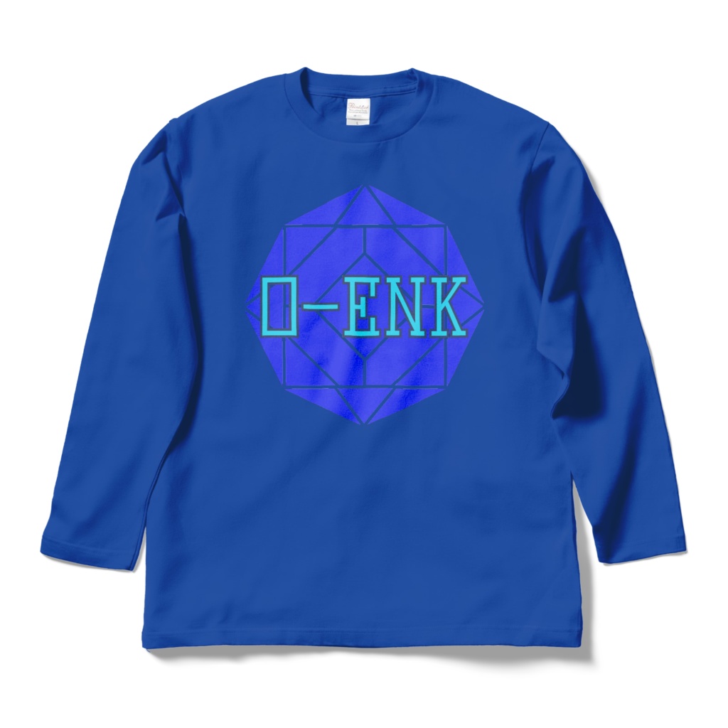 【ロングスリーブTシャツ】0-ENK ロゴ 正面 (ロイヤルブルー)