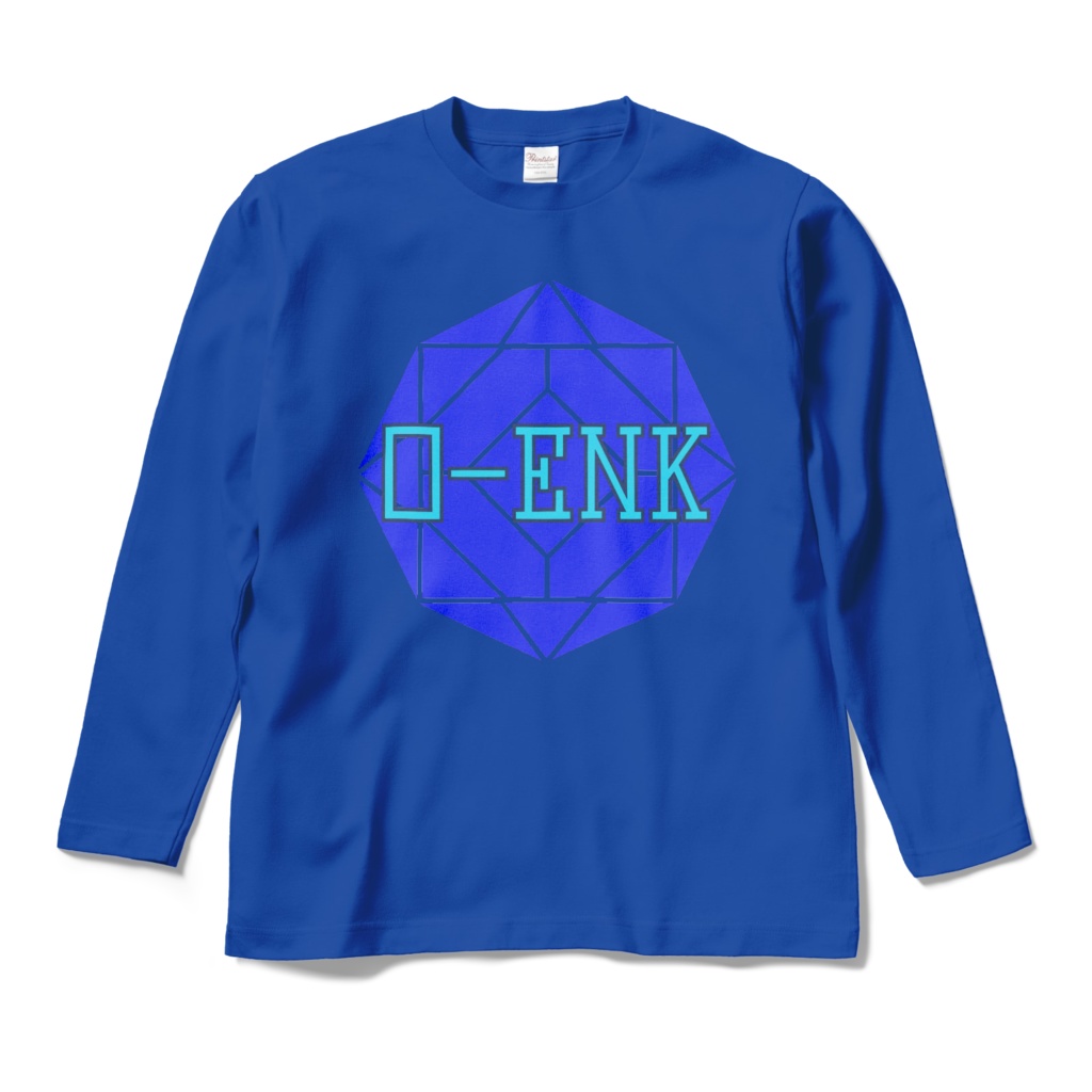 【ロングスリーブTシャツ】0-ENK ロゴ 正面 (ロイヤルブルー)