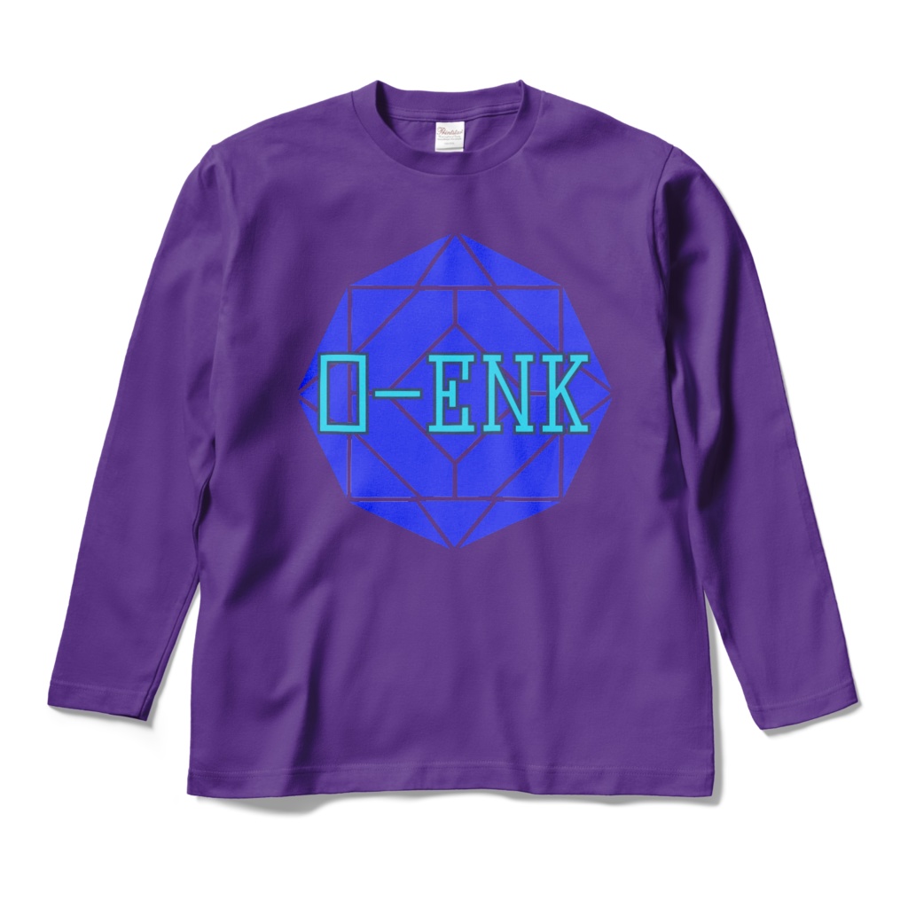 【ロングスリーブTシャツ】0-ENK ロゴ 正面 (パープル)
