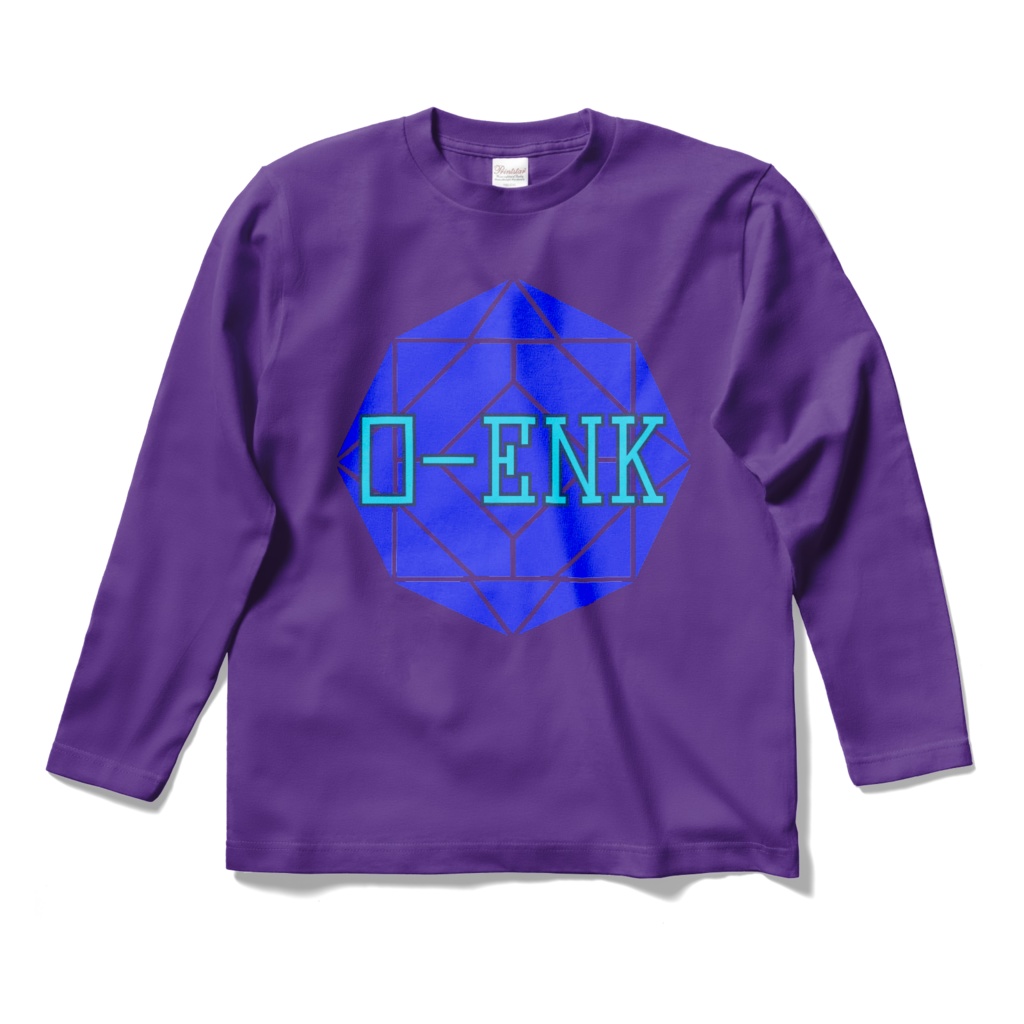 【ロングスリーブTシャツ】0-ENK ロゴ 正面 （パープル）
