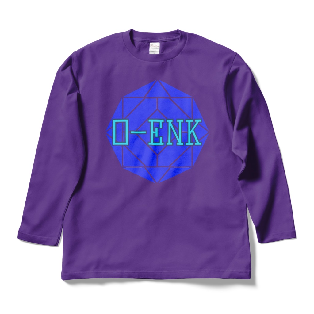 【ロングスリーブTシャツ】0-ENK ロゴ 正面 (パープル)