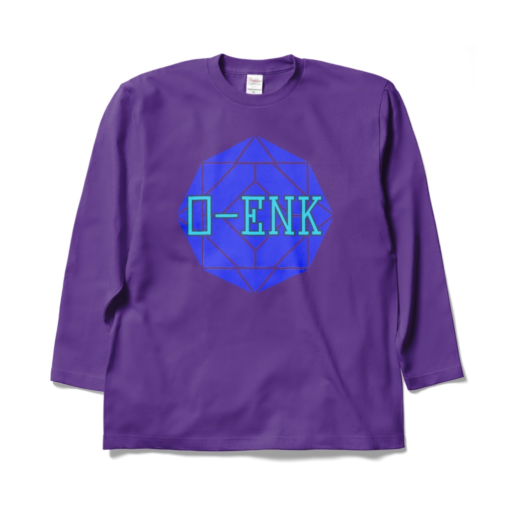 【ロングスリーブTシャツ】0-ENK ロゴ 正面 (パープル)