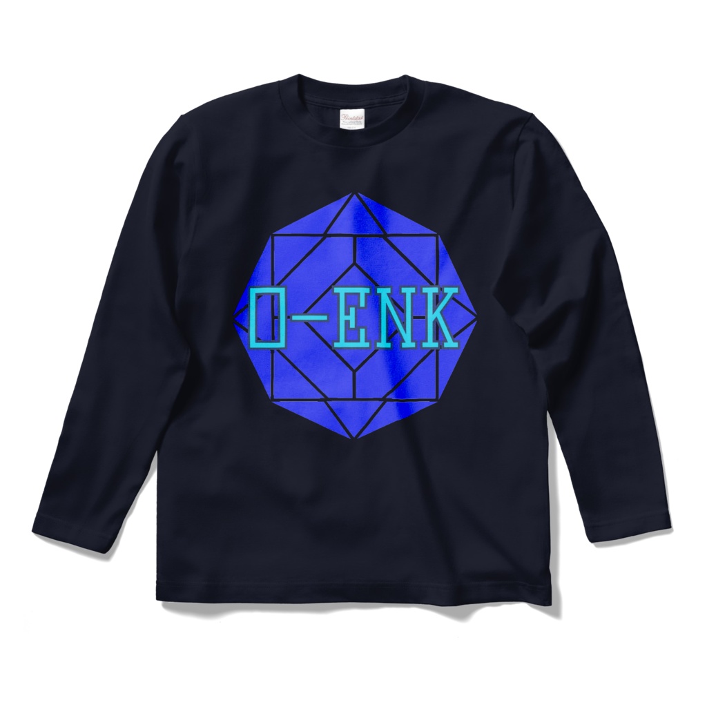 【ロングスリーブTシャツ】0-ENK ロゴ 正面 (ネイビー)