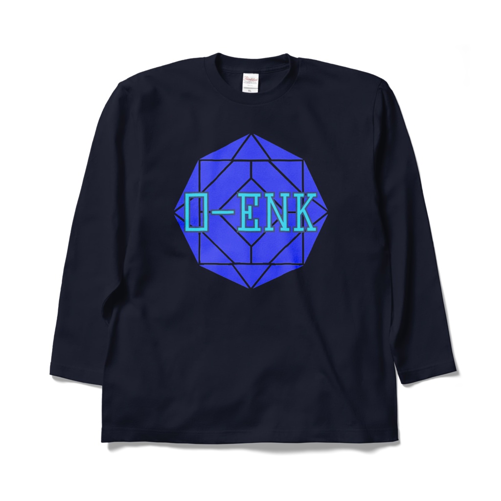 【ロングスリーブTシャツ】0-ENK ロゴ 正面 (ネイビー)