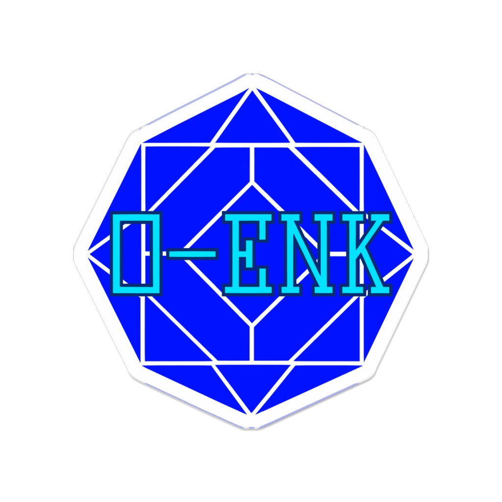 【アクリルバッジ】0-ENK ロゴ （白）