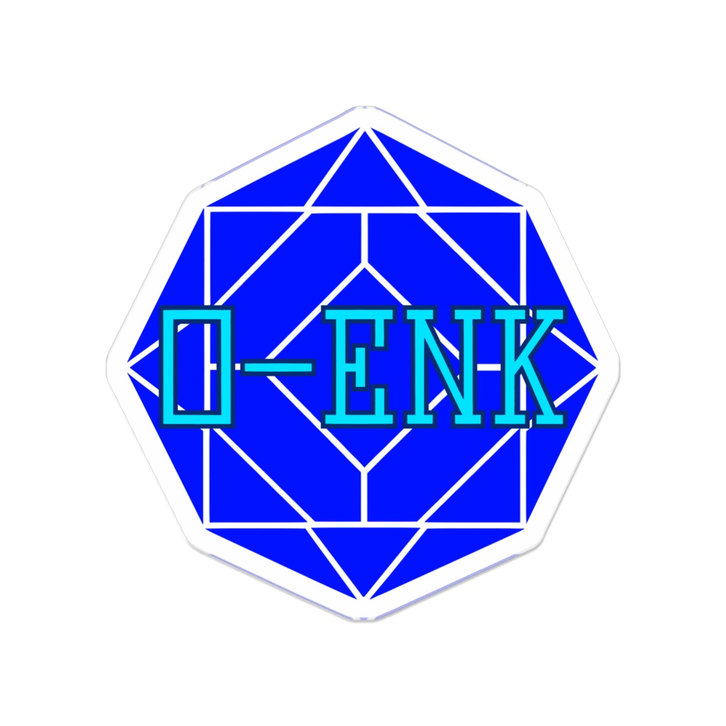 【アクリルバッジ】0-ENK ロゴ （白）