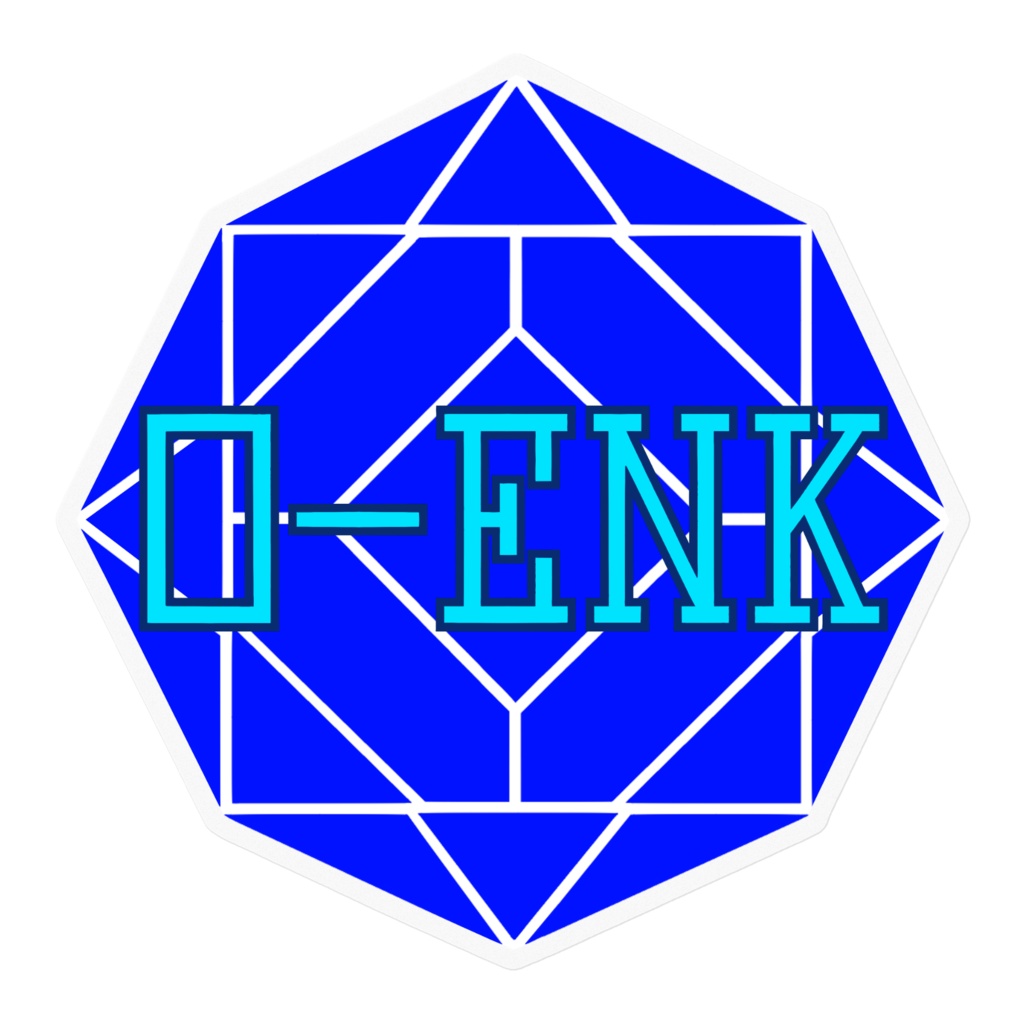 【ステッカー】0-ENK ロゴ （白） （クリア）