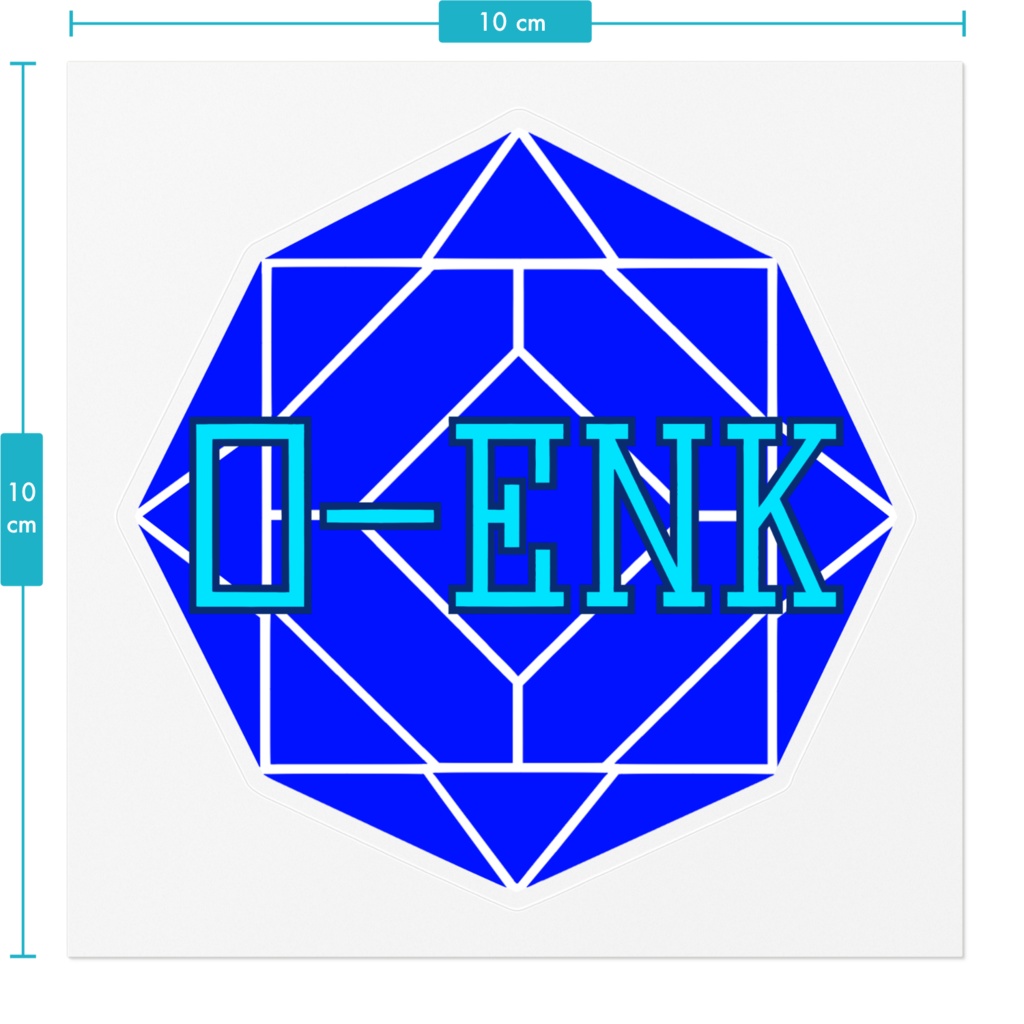 【ステッカー】0-ENK ロゴ (白) (クリア)
