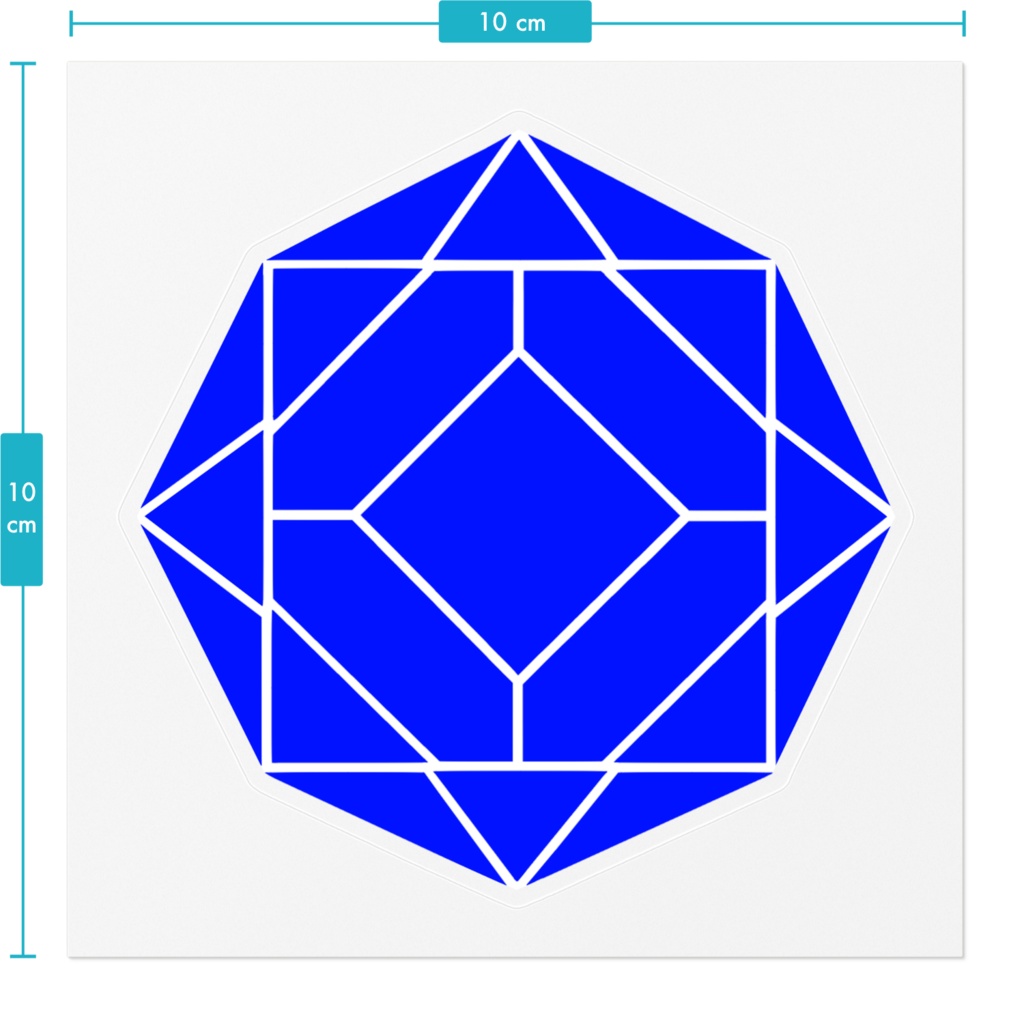 【ステッカー】0-ENK ロゴ (文字なし/白) (クリア)