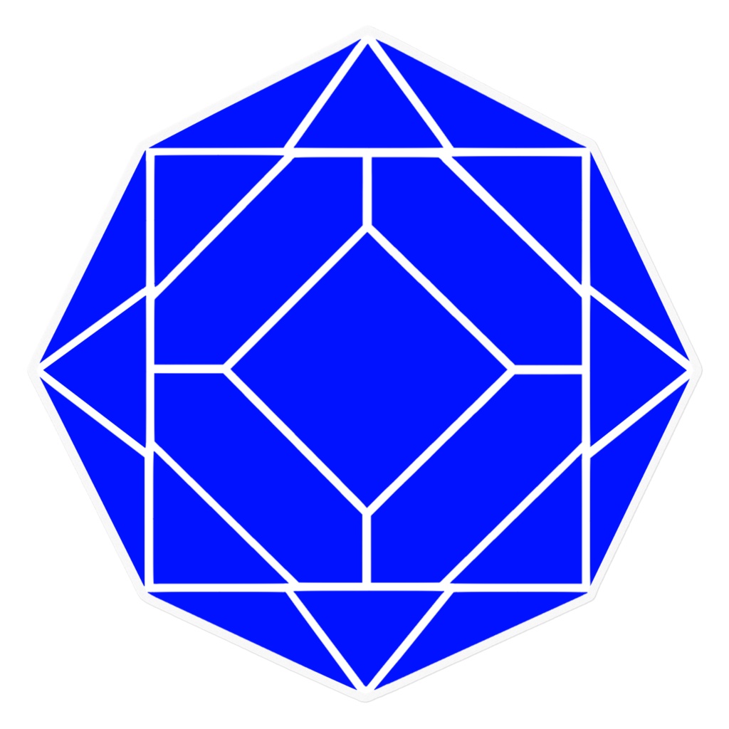 【ステッカー】0-ENK ロゴ (文字なし/白) (クリア)