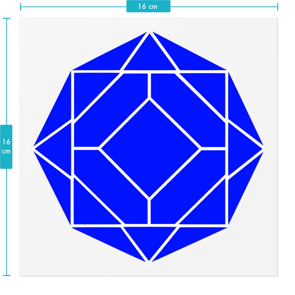 【ステッカー】0-ENK ロゴ (文字なし/白) (クリア)
