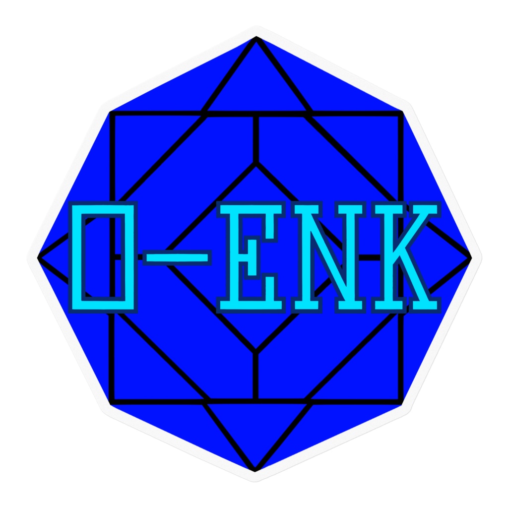 【ステッカー】0-ENK ロゴ （黒） （クリア）