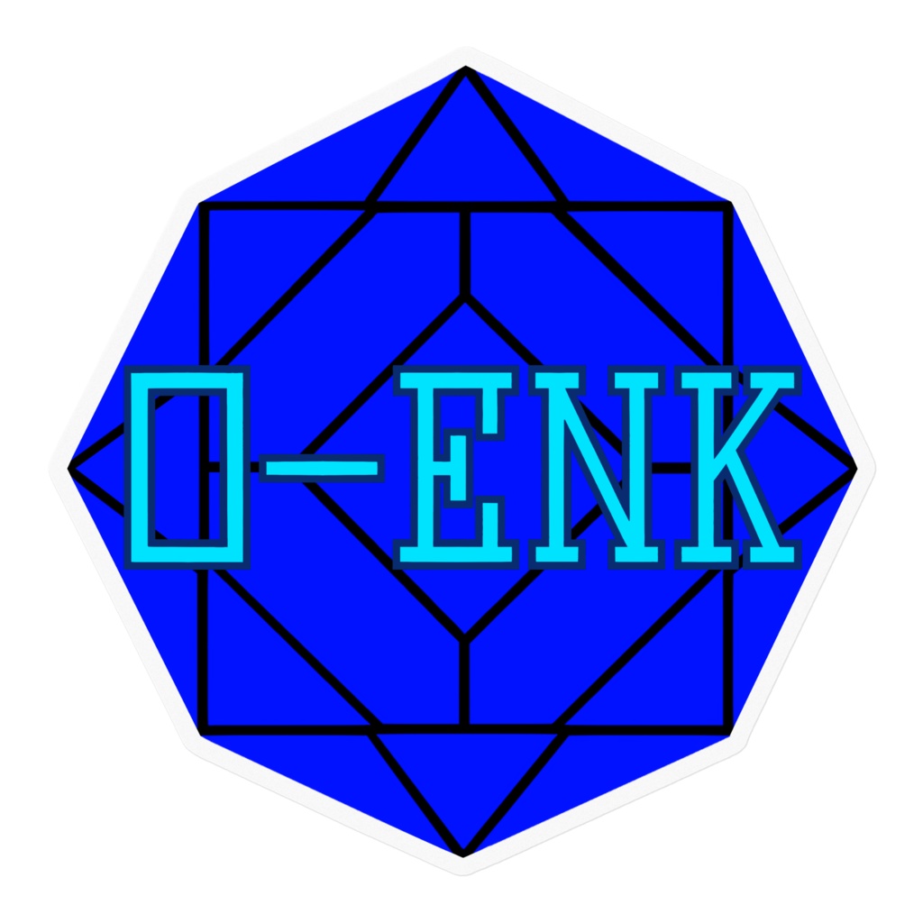 【ステッカー】0-ENK ロゴ (黒) (クリア)