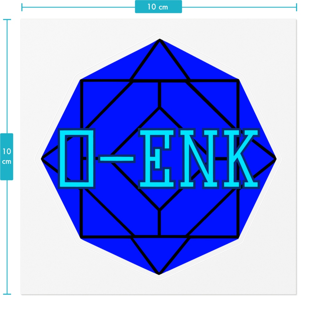 【ステッカー】0-ENK ロゴ (黒) (クリア)