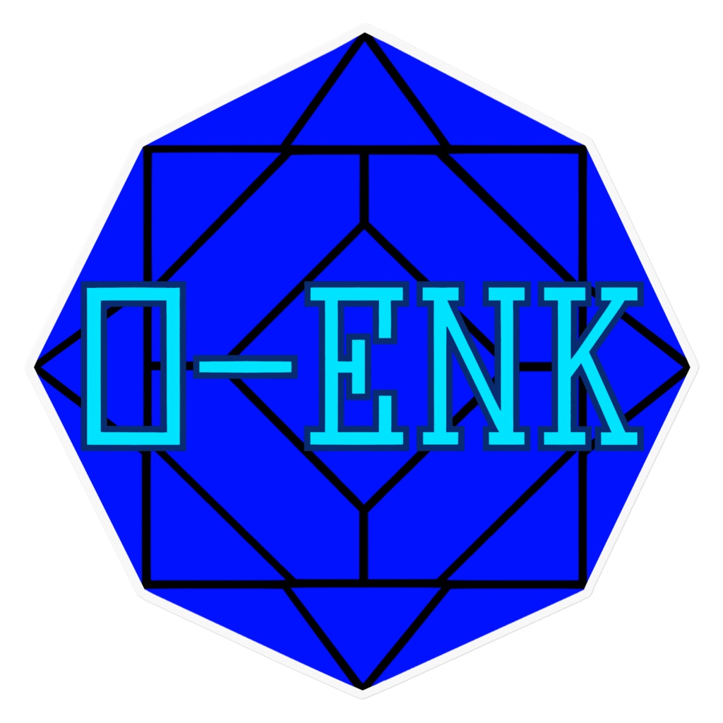 【ステッカー】0-ENK ロゴ (黒) (クリア)