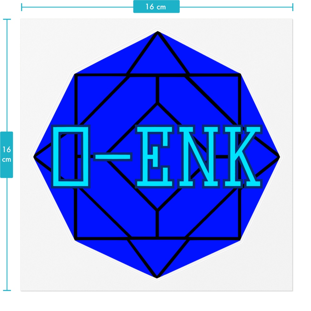 【ステッカー】0-ENK ロゴ (黒) (クリア)