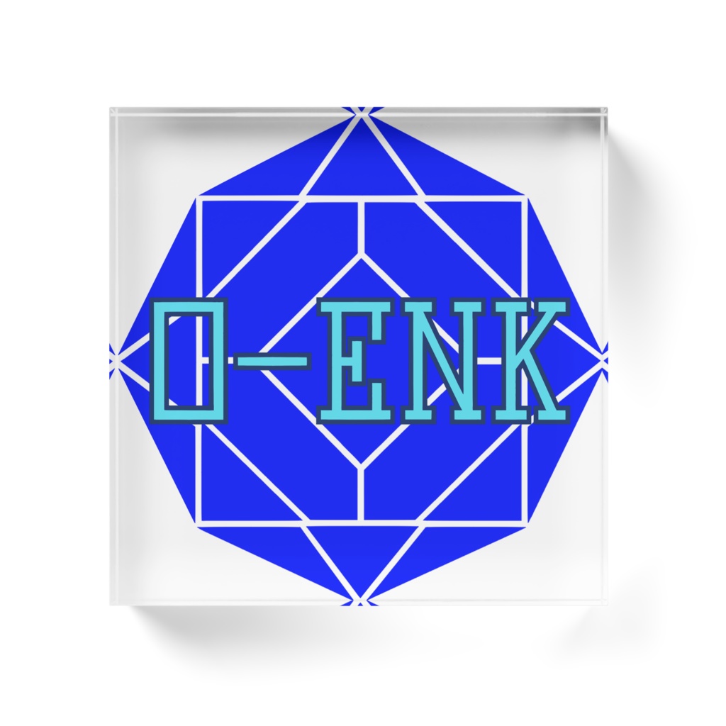 【アクリルブロック】0-ENK ロゴ (透過) (クリア)