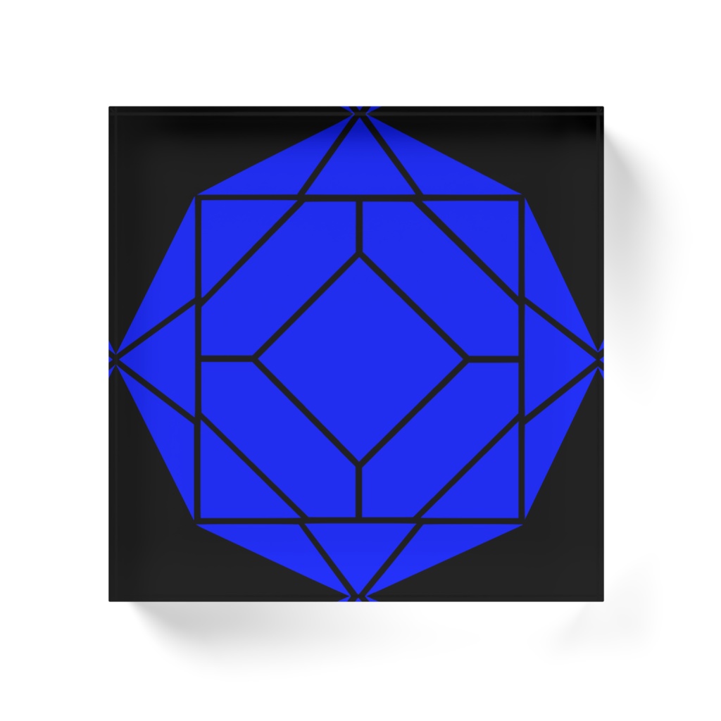 【アクリルブロック】0-ENK ロゴ (文字なし/黒) (クリア)