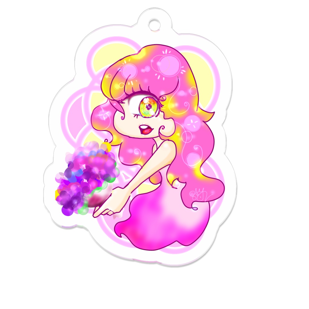 おぴんくちゃんの花束アクキー
