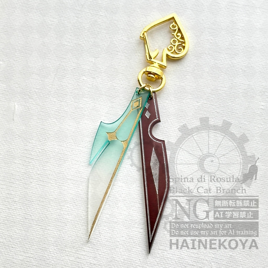 原神✴︎ファルカ✴︎プレートキーホルダー✴︎ピアス
