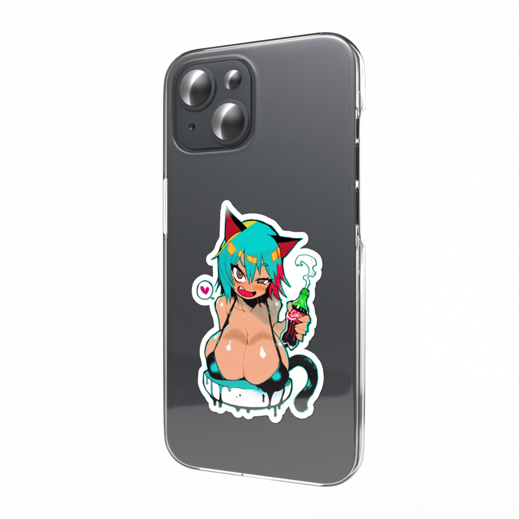 Coke Catスマホステッカー / Coke Cat Phone Sticker
