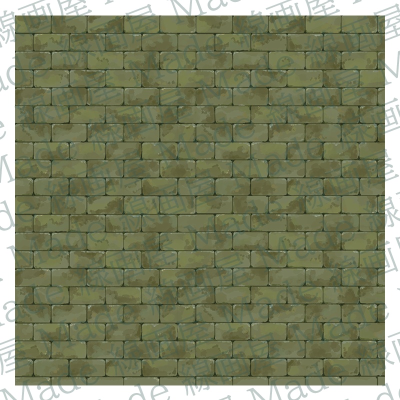 手描き風 レンガ 背景 画像素材(※PNG画像)