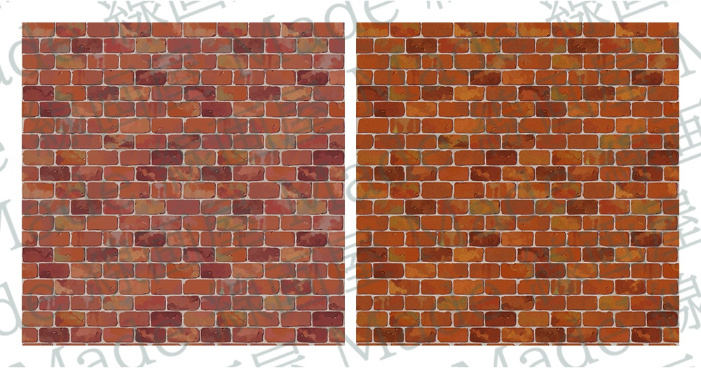 手描き風 レンガ 煉瓦 背景 画像素材 (※PNG画像)