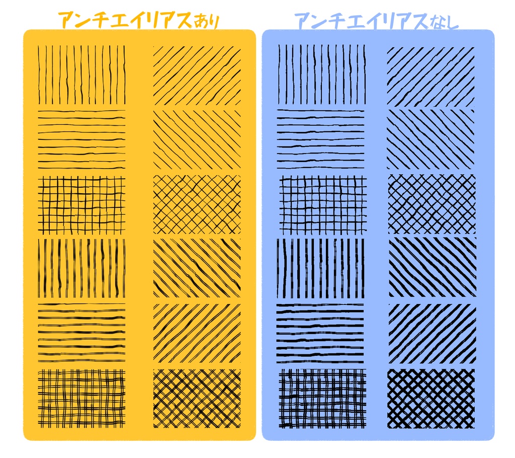 フリーハンドなストライプ他トーンブラシセット