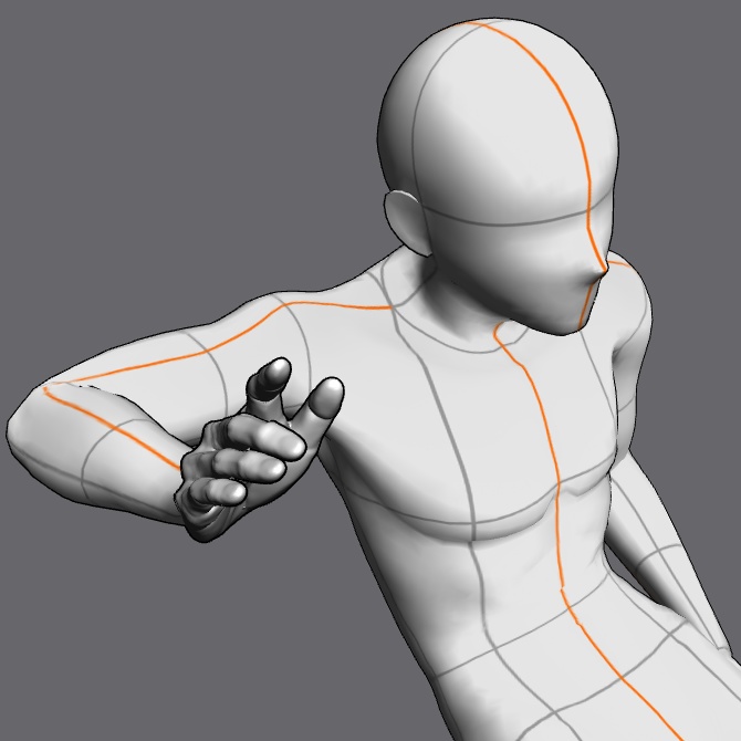 ぷにっとゴリッとリアルな肉感の手 腕組みの手