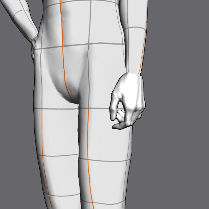 ぷにっとゴリッとリアルな肉感の手 軽く握って脱力した手