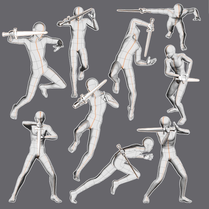 ぷにっとゴリッとリアルな肉感の手 木剣を握る手