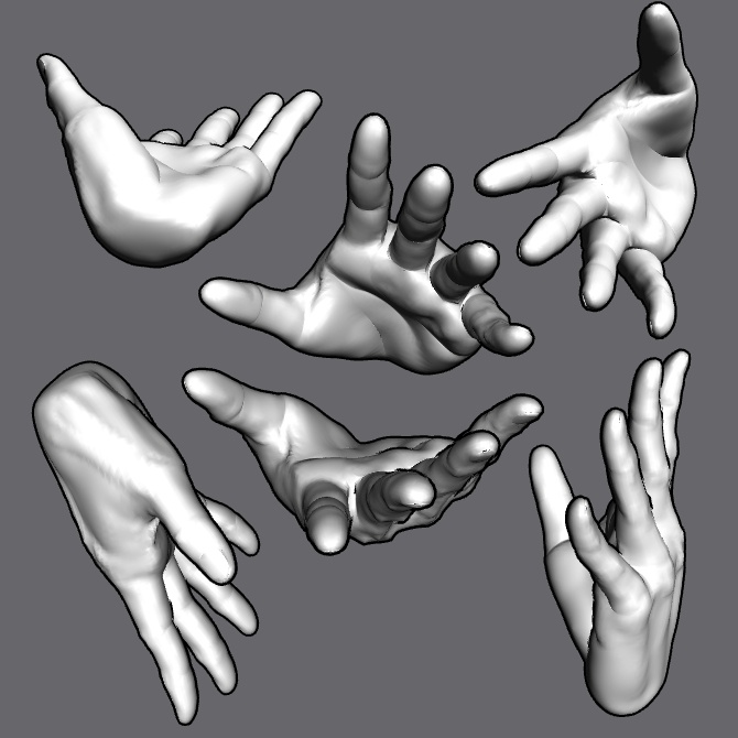 ぷにっとゴリッとリアルな肉感の手 戦う構えの手