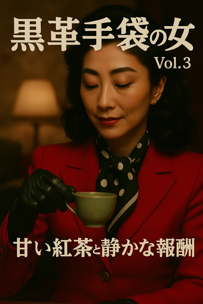 黒革手袋の女 Vol.3 – 甘い紅茶と静かな報酬（1枚作品