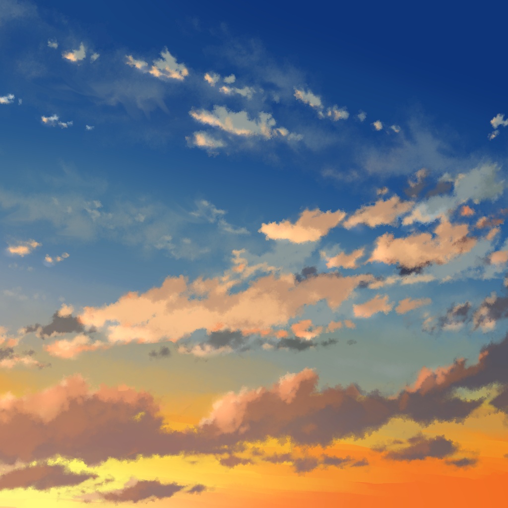 <入道雲から夕焼け,星空まで>雲ブラシ【CLIP STUDIO PAINT】