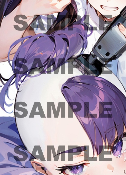 【断髪イラスト集+ショートノベル】Dream Cut Model Vol.1 黒髪ツインテールの女の子