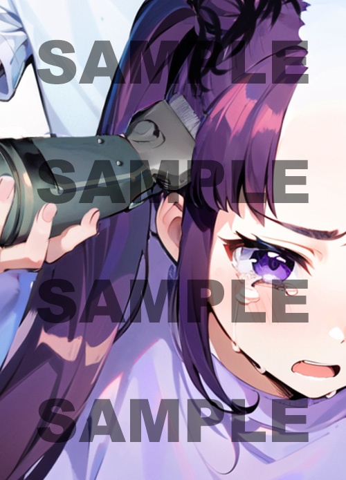 【断髪イラスト集+ショートノベル】Dream Cut Model Vol.1 黒髪ツインテールの女の子