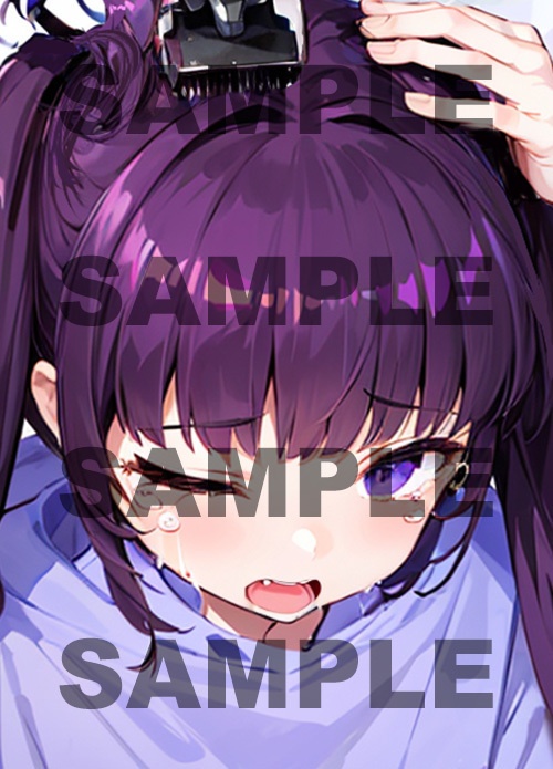 【断髪イラスト集+ショートノベル】Dream Cut Model Vol.1 黒髪ツインテールの女の子