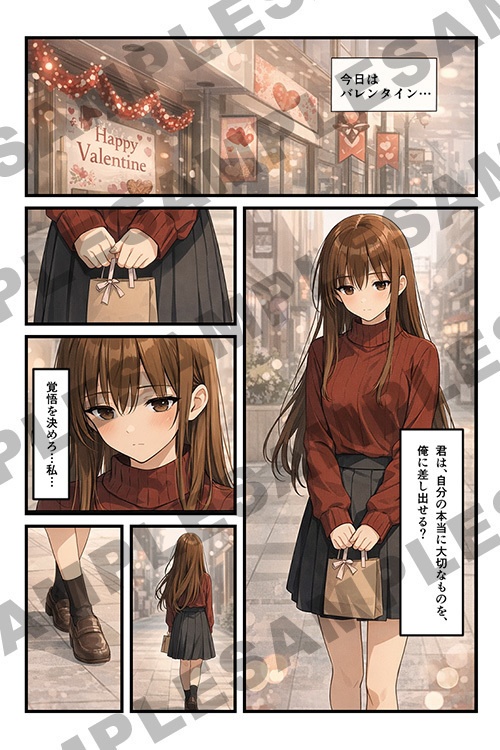 【断髪漫画+ライトノベル】バレンタインに、この髪を託して