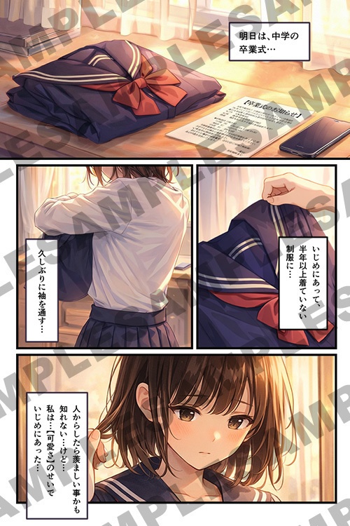 【断髪漫画】私が選んだ、ほどける卒業