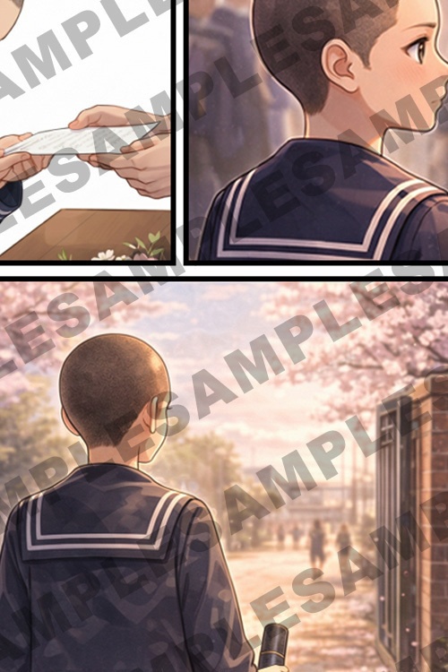 【断髪漫画】私が選んだ、ほどける卒業