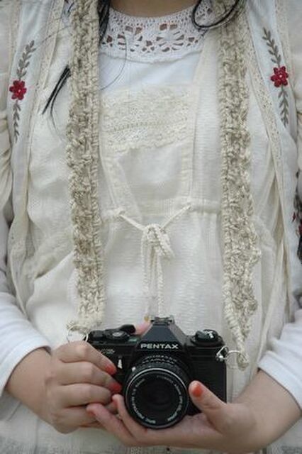 レース風麻紐ヘンプカメラストラップ