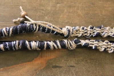 デニム裂き布ネックストラップ