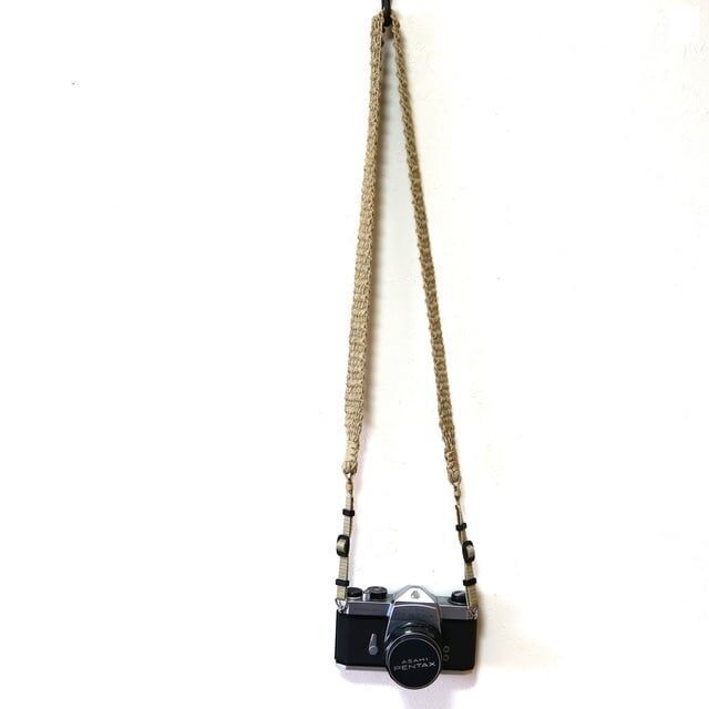 麻紐ヘンプカメラストラップWIDE