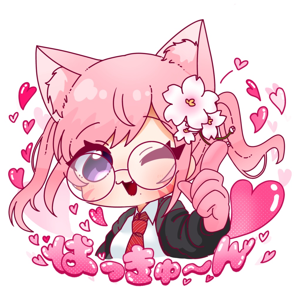 『ばっきゅ～ん♡』アクリルキーホルダー