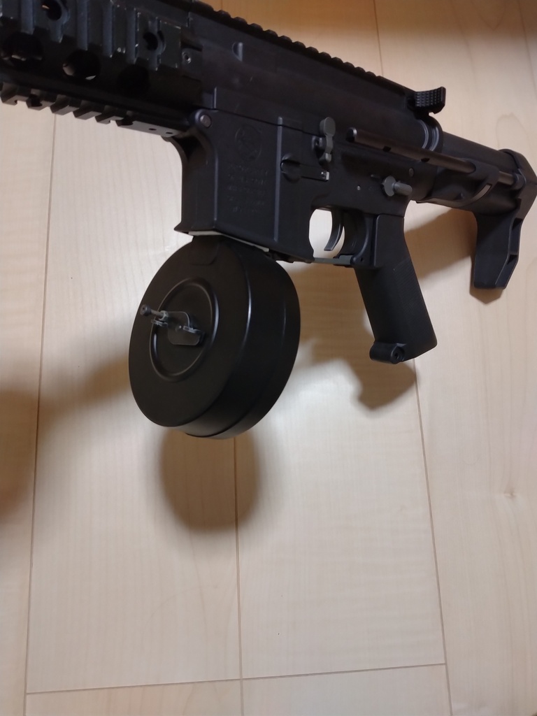 【STLデータ】東京マルイ M4/STANAG対応 MP5ドラムマガジン変換アダプター
