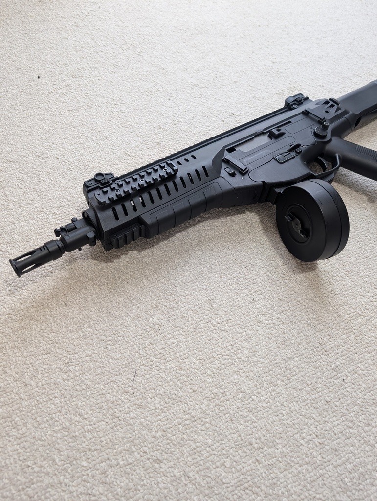 【STLデータ】東京マルイ M4/STANAG対応 MP5ドラムマガジン変換アダプター