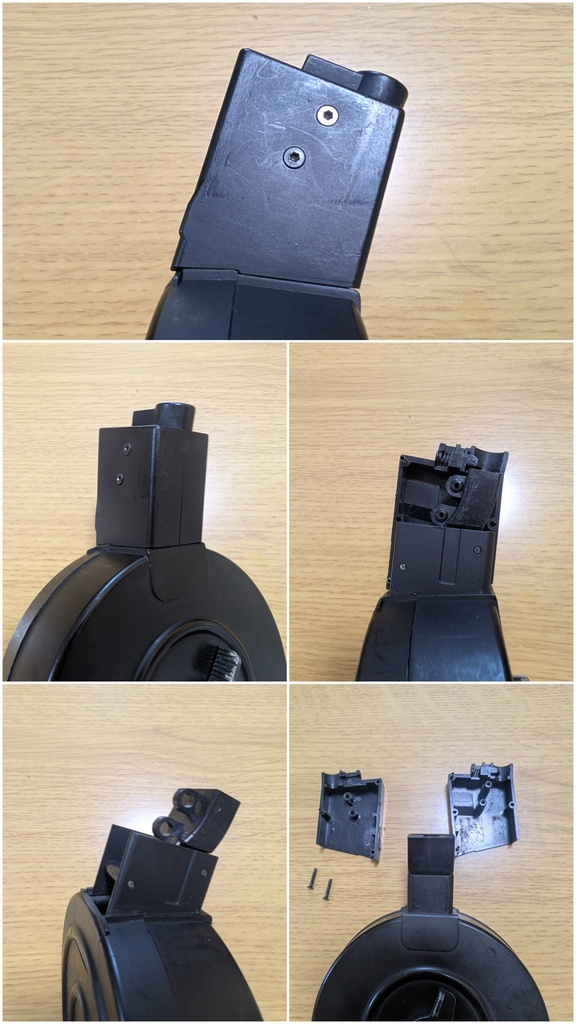 【STLデータ】東京マルイ M4/STANAG対応 MP5ドラムマガジン変換アダプター